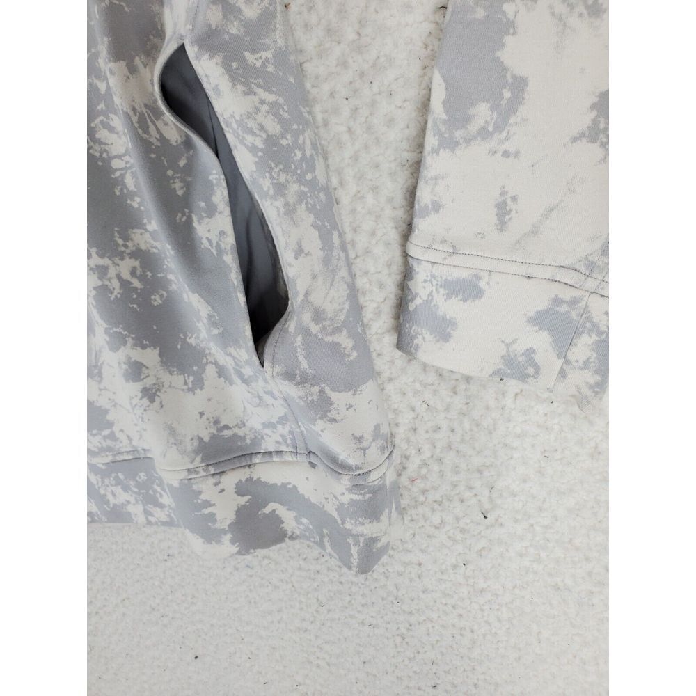 Lululemon City Sweat Pullover Hoodie Mens M Gray White Tie Dye Drawstring - Picture 9 of 15